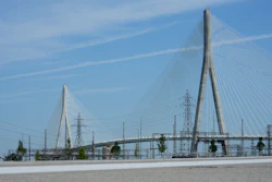The Gordie Howe International bridge between Detroit and Windsor, Ontario, July 24, 2026.
