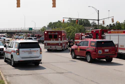 Emergency personnel respond to a hazardous material call on Phillips Avenue in Toledo, Ohio, on Wednesday, July 15, 2026.