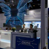 Workers at the booth for Chinese DRAM producer ChangXin Memory Technologies, also known as CXMT, wait for visitors at the 21st China International Semiconductor Expo in Beijing, Nov. 20, 2024.