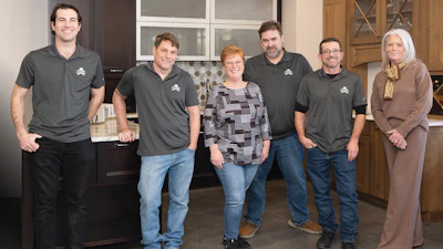 From left: Tyler Sheehan, Ben Peter, Annemarie Hartman, Ed Evans, Mark Higbee, Patty Shultz
