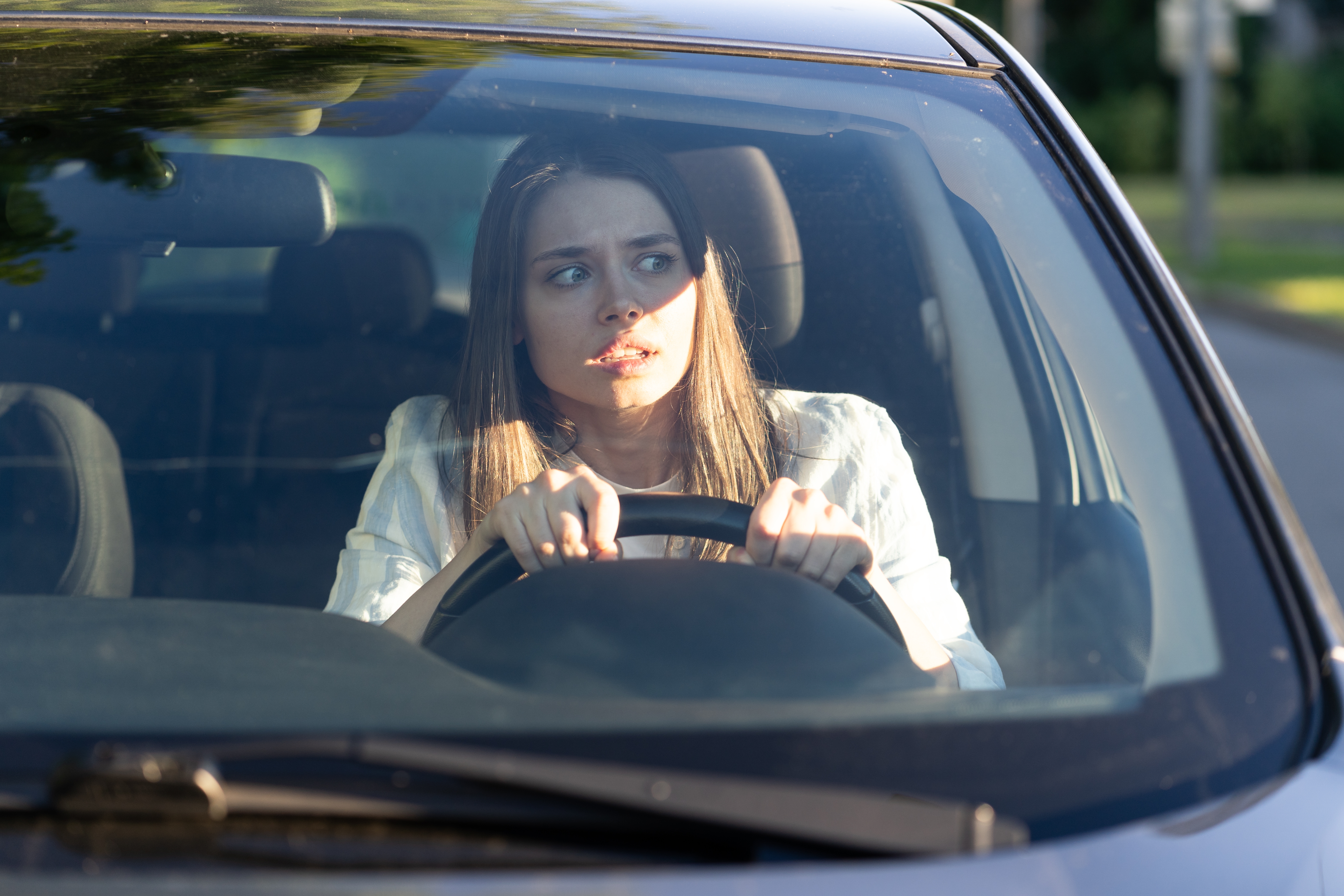 Stressed Girl Drives Her Car For The First Time T 2025 03 08 13 40 53 Utc